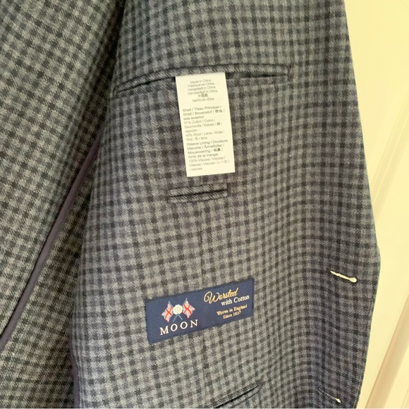 J Crew Blazer Ludlow Jacket Plaid Unlined Moon Flannel Unstructured Size 42 Slim - Picture 7 of 9